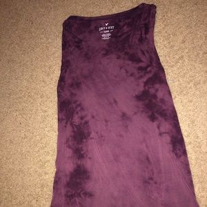 purple tie-dye tank top